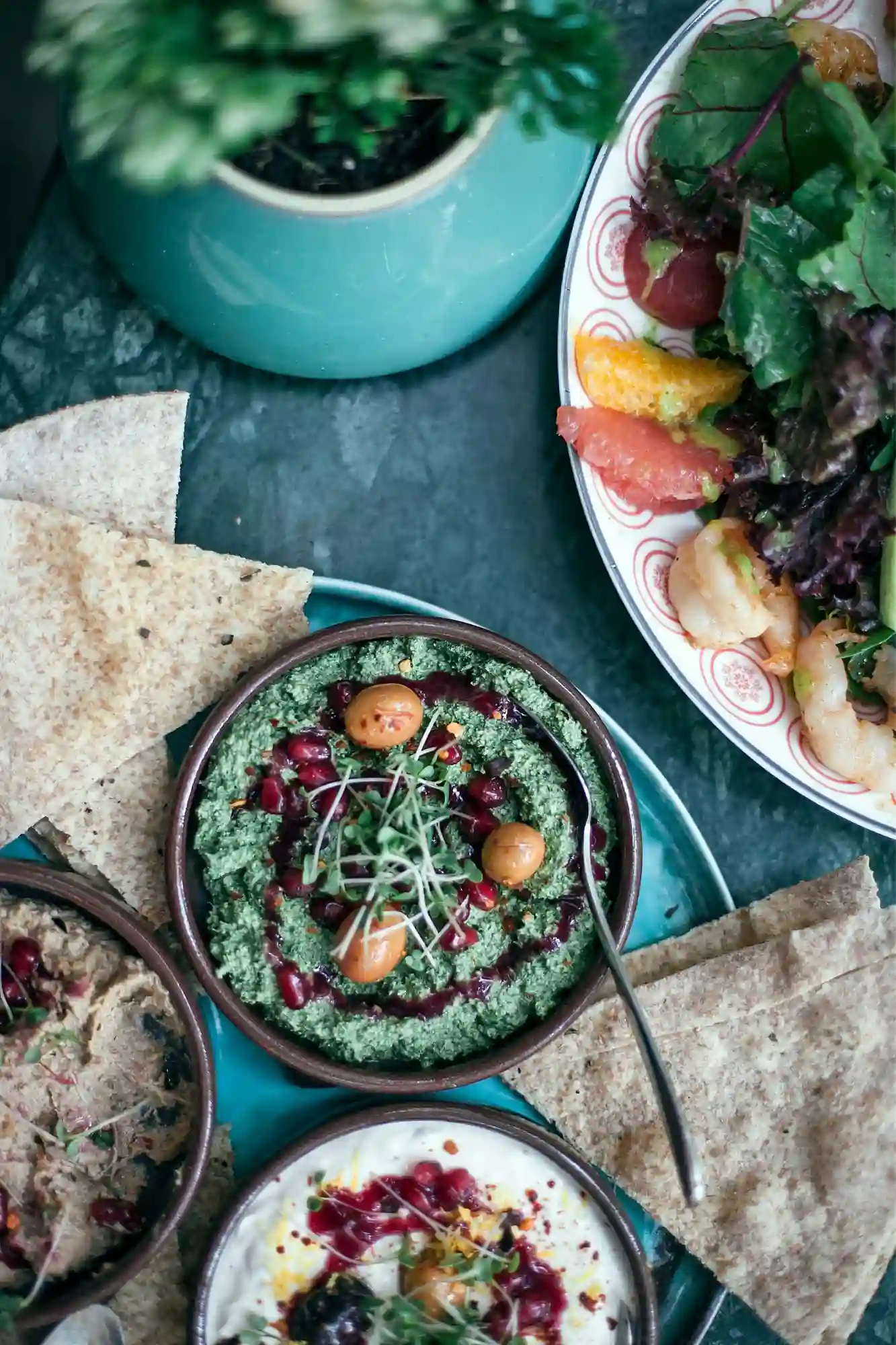 Healthy food on a table